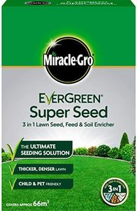 Miracle-Gro 119668 EverGreen Super Seed lawn Seed 2 kg - 66 m2, 3 in 1 Lawn Seed, Feed & Soil Enricher