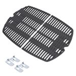 GFTIME 27.3x 38.8cm 7645 Cast Iron Cooking Grate Grids for Weber Q200, Q220, Q2000, Q2400 Series Gas Grill, Barbecue Grill Parts Grill Grids Replacement for Weber 7645.