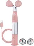 Spa Sciences ISLA Ice + Heat Contouring Roller (Face, Neck, and Décolletage) – Including Steel + Bonus Genuine Rose Quartz Globes