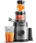 TOPZEE Juicer Machines, Cold Press Juicer with Feed Chute Fit Vegetable And Fruit, Masticating Juicer Easy To Clean