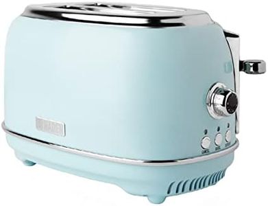 Haden Heritage Blue Toaster 2 Slice - Reheat, Cancel and Defrost Functions - Stainless Steel Housing Retro Toaster - Variable Browning Control 2 Slice Toaster