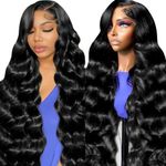 22 Inch 200% Density 13x4 HD Lace Front Wigs Human Hair Body Wave for Black Women Lace Frontal Wigs Human Hair Pre Plucked With Baby Hair Real Brazilian Virgin Human Hair Glueless Wig (56cm)