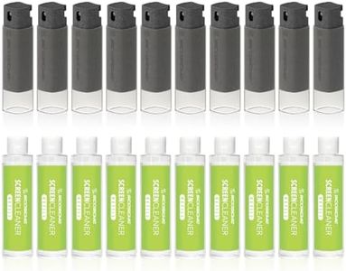 Scosche SCOCLNR 2-in-1 Streak-Free Screen Cleaning Kit, Refillable Electronic Screen Cleaner Spray and Wipe for TV, Computer, Phone, iPhone, iPad, Laptop, MacBook, Car Touchscreen, 10 Pack