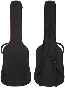 MUZNOTE Electric Guitar Case, Electric Guitar Bag Padded Electric Guitar Gig Bag 0.38 Inch Padding Soft Guitar Case with Neck Strap, Back Hanger Loop, Black