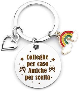 Regalo Collega Donna Portachiavi Collega Regalo Collega Che Va Via Colleghe Per Caso Amiche Per Scelta Regali per Colleghe Speciali Regali Natale Colleghe Regalo Amica Regalo per Collega Compleanno