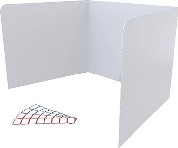 𝗣𝗥𝗘𝗠𝗜𝗨𝗠 𝗣𝗟𝗔𝗦𝗧𝗜𝗖 Classroom Privacy Shields for Student Desks - Pack of 20 - Privacy Folders for Students - Test and Desk Dividers - Teacher Supplies for Classroom - 45.5 x 14 Inch