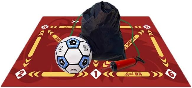 Tapete de entrenamiento de pasos de fútbol, ​​tapete de puerta de fútbol, ​​alfombra antideslizante, equipo de jugador de control de ritmo de entrenamiento para entrenamiento de fútbol con fútbol red