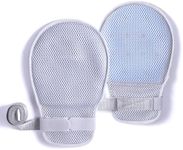 lefeke Medical Restraint Gloves-2Pcs, Hand Protective Gloves for Dementia Patients, Elderly, Autistic Child, Bed Restraints Mitts, Movement Limited Ties for Hands (Upgrade Double-Sided Hook&Loop)
