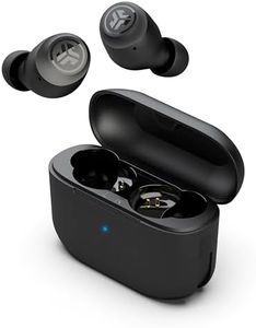 JLab Go Air Pop True Wireless Bluetooth Earbuds + Charging Case, Black, Dual Connect, IPX4 Sweat Resistance, Bluetooth 5.1 Connection, 3 EQ Sound Settings Signature, Balanced, Bass Boost