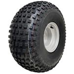 22x11.00-8 knobby tyre on 4 stud rim - ATV trailer - quad wheel 100mm PCD rim