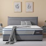 Rimensy Full Mattress, 12 Inch Gel Memory Foam and Innerspring Hybrid Mattress in a Box, Motion Isolation, Medium Firm Mattress, Pressure Relief, Full Size Mattress 54"*75"*12"