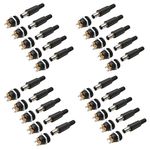 JZK 20 PCS 5.5mm x 2.1mm Male DC Power Plug Solder Power Jack Adapter Connector and 20PCS 5.5mm x 2.1mm Female DC Power Jack 3 pin Panel Mount Connector