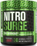 NITROSURGE Pre Workout Supplement - Endless Energy, Instant Strength Gains, Clear Focus, Intense Pumps - Nitric Oxide Booster & Preworkout Powder with Beta Alanine - 30 Servings, Cherry Limeade