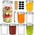 ComSaf Wide Mouth Mason Jars 16oz -