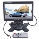 BW 7 inch HD 800 * 480 TFT Color LCD Car Monitor Car Rear View Camera Headrest Monitor DVD VCR Remote Control Monitor Support Rotating the Screen and 2 AV Input