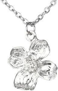 Dogwood Flower Necklace - Gift Packaged with Expect Miracles Story Card - Handcrafted Pewter Made in USA (shipped Amazon Prime 20")