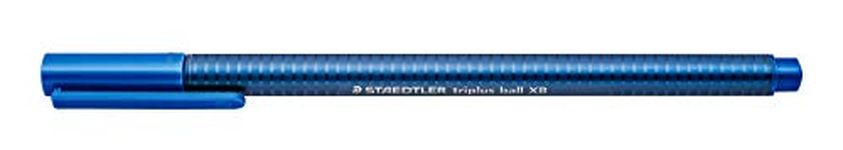 STAEDTLER Triplus Ball, Point Pen, Extra Bold Colored Ink Pens, Medium 1mm Tip, Blue, 437 XB-3 (437 XB-3 VE)