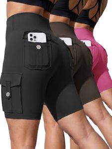 COKQU Womens Running Shorts with Pockets for Athletic and Biker Outfits