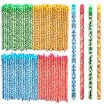 Kolewo4ever 200 Pieces Pixel Themed Pencils Assortment Cylinder Wood Pencils 4 Style Pixelated Video Game Party Fun Pencils for Classroom or Party Supply (200)