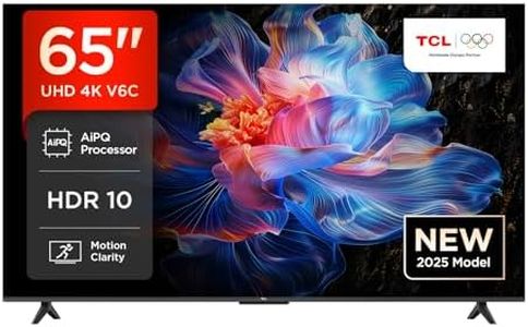 TCL 65V6C 65 Zoll Direct LED TV, 4K HDR Fernseher, Smart TV mithilfe von Google TV (Dolby Audio, Motion Clarity, Kompatibel mit Google Assistant & Alexa)