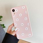 ZTOFERA TPU Back Case for iPhone XR, Daisy Pattern Glossy Soft Silicone Case, Slim Lightweight Protective Bumper Cover for iPhone XR - Pink