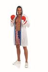 Fun Shack Boxer Costume Men, Boxing Robe Mens with Hood, Boxing Costume Men, American Boxer Robe Costume Men, X-Large