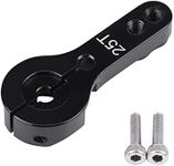 Servo Horn with Screw, 5 Colors 25mm 25T Teeth Half Servo Horn Arm RC Accessory for Futaba/Ace/TowerPro MG (Black)