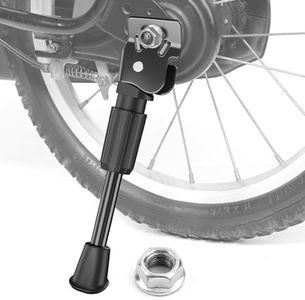 SEISSO Bike Kickstand for Kids Bike, Universal Rear Mount Bicycle Kickstands, Replacement Single Side Steel Child Kick Stand for 16" Wheel (For 16 in Wheel)