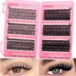 wiwoseo Cluster Lashes Natural Look Individual Lashes Individual Cluster Eyelashes Russian Individual Eyelashes D Curl Lash Clusters 6Styles Mixed Eyelashes Cluster for Beginners (10-16mm)