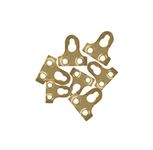 Vsorce4u Slotted Brass Picture Hanging Plates Mirror Photo Frame Hanging Glass Plate, Hanging Mounting Bracket, Wall Hanger Plate Hooks (10, 25mm)
