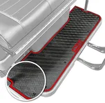 Xtreme Mats Golf Cart Mat for Rear Facing Foot Rests & Rear Seat Kits - Fits Evolution Classic Pro, Plus 4 Seaters Rear Foot Rest Mat - RED Trim