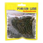 Black Soft Plastic Worm,50pcs Soft Fishing Lures Baits Set, 5cm Plastic Fishing Bait T Tail Grub Worm Baits Fish Tackle Accessory 9 Colors (Black)