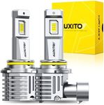 AUXITO 9006/HB4 Bulbs, 30000LM Brightness 6500K White, 1:1 Mini Size, Non-Polarity Plug and Play, HB4 Halogen Fog Lamp Replacement, Canbus Ready, Pack of 2