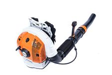 Stihl BR 700 back-carrying professional leaf blower with adjustable blow tube and a maximum blowing force of 88 m/s