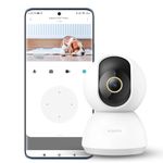 Xiaomi Mi 360° Home Security Camera 2K (1296p)| 2024 New Launch| 3MP High Res| F/1.6 High Aperture for Superior Colors| CCTV Camera for Home| AI Human Detect (No False Alarm)| Talk Back Feature,White