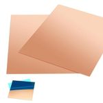 HEKOBAG 2Pcs 99.9% Pure Copper Sheet, 4" x 4", 1mm Thickness Processable Copper Plates Pure Copper Sheet Metal, No Scratches, Film Attached Copper Plates Great for Jewelry, Crafts, modelers