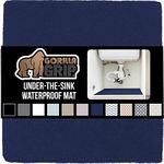 Gorilla Grip Original Premium Under Sink Mat Liner, 24x60, Non-Adhesive Absorbent Organizer Mats, Durable and Strong Waterproof Shelf Liners for Under Kitchen Sinks, Bathroom, Laundry Room, Navy