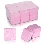 1100PCS Lint Free Nail Wipes Pink, Glue Wipes Lash Extensions - Soft Nail Polish Remover Pads, Non-Woven Nail Polish Remover Wipes - Lint Free Wipes For Nails, Eyelash Extensions, Lash Glue