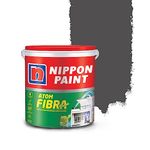 Nippon Paint 1L Atom Fibra 2 In 1 Interior and Exterior Emulsion Paint with Anti-Carbonation Technology Matt Finish Crack Bridging Wide Coverage Washable Paints (Black Swan)