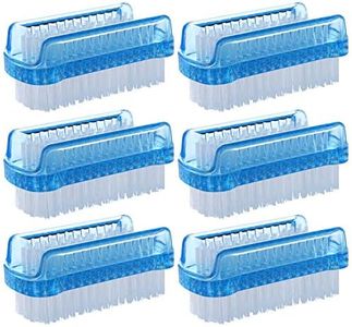 BTYMS 6 Pcs Dual Sided Nail Brush Fingernail Scrub Cleaning Brushes for Toes and Nails Cleaner Hand Scrubbing Cleaning Brushes - Blue