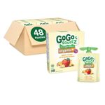 GoGo squeeZ Organic+ Fruit Sauce, Apple Mango Pineapple Banana, No Sugar Added. 90g per pouch, pack of 48