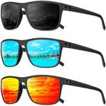 QALLY Polarized Sunglasses Men, Men