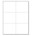NextDayLabels - Laser Printer Blank Perforated Cards 6 up per Page, for School Registration Cards, Flower Delivery Cards, Wedding Response Cards, RSVP Cards, Trip Tickets, ETC. (300 White Cards)