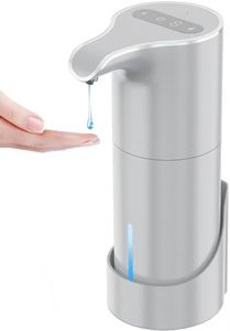 YIKHOM Automatic Liquid Soap Dispenser with Auto Clean, 15.37 oz Waterproof Wall Mounted Soap Dispenser with 7 Adjustable Levels, Liquid Dish Hand Soap Dispenser with USB Rechargeable for Kitchen