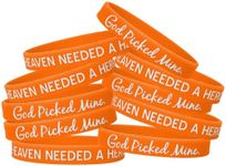 Fight Like a Girl Heaven Needed a Hero God Picked Mine Leukemia Multiple Sclerosis Wristband Bracelet 10-Pack (Orange)