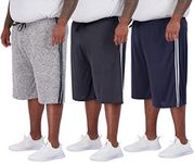 Real Essentials Men’s Big and Tall Quick Dry Fit Active Quick Dry Fit Active Athletic Workout Summer Gym Clothes Sleeping Basketball Gym Shorts Casual Lounge Elastic Running, Set 10, 5X, Pack of 3