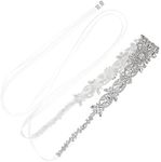 Amosfun Crystal Rhinestone Bridal Belt Chain Waistband Applique Diamond Sash for Wedding Dress Evening Gown