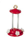 Melody Jane Dolls House Humming Bird Feeder Miniature 1:12 Scale Pet Garden Accessory Red