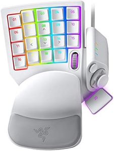 Razer Tartarus Pro Gaming Keypad: Analog-Optical Key Switches - 32 Programmable Keys - Customizable Chroma RGB Lighting - Programmable Macros - Variable Key Press Pressure Sensitivity - Mercury White RZ07-03110200-R3M1