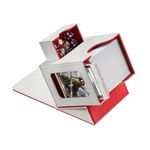 Mage Tech Commander Deck Box for MTG - Patented Design, Commander Display, Fits 100 Double-Sleeved Cards, 35pt Magnetic Card Holder & Dice Tray - White/Red